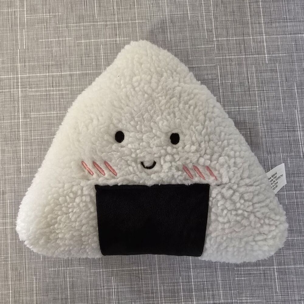 Polyester Fiber Ai New Material Onigiri Rice Ball Plush 10" Washable